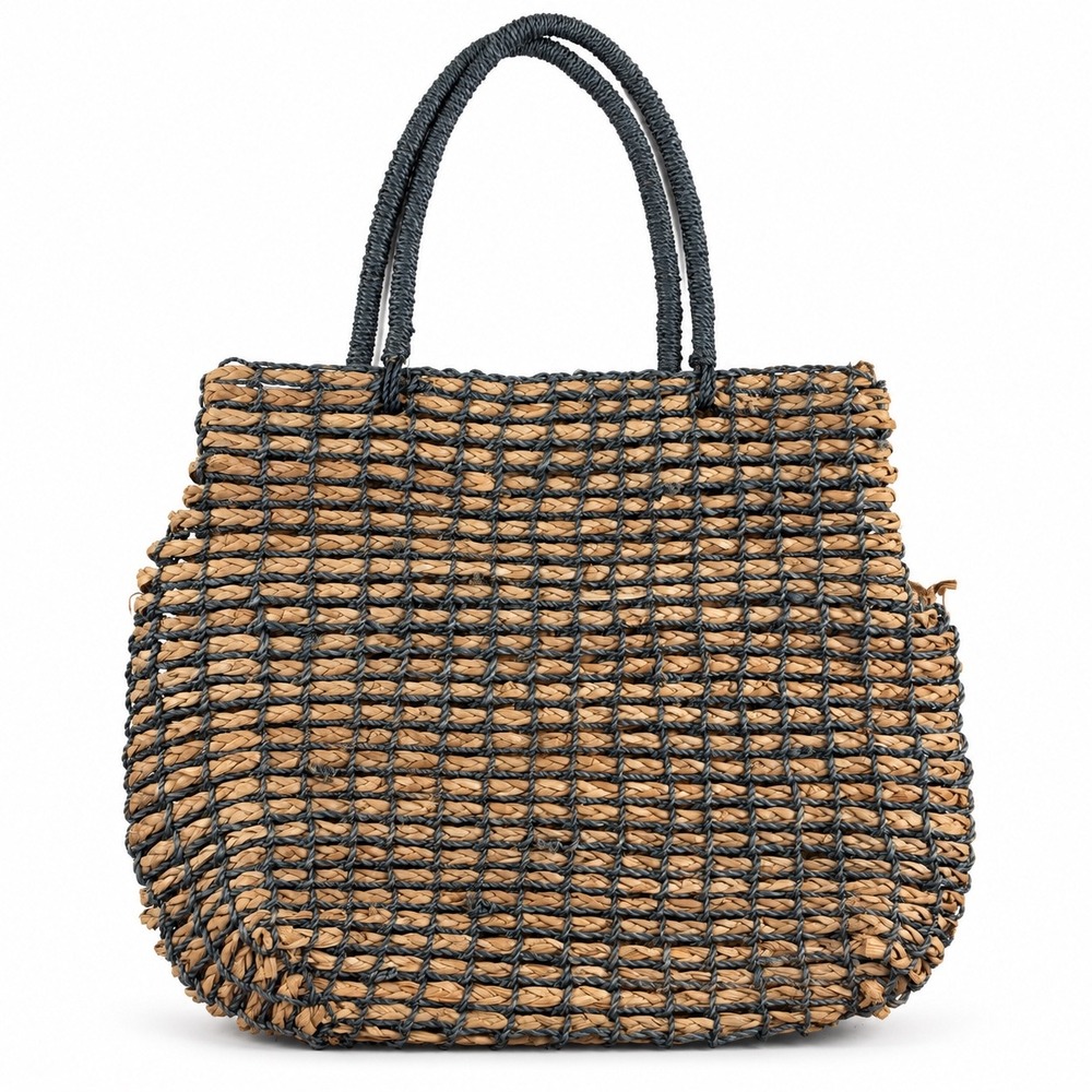 Vintage Y2K Natural Straw Woven Oversized Boho Summer Beach Tote Shoulder Bag